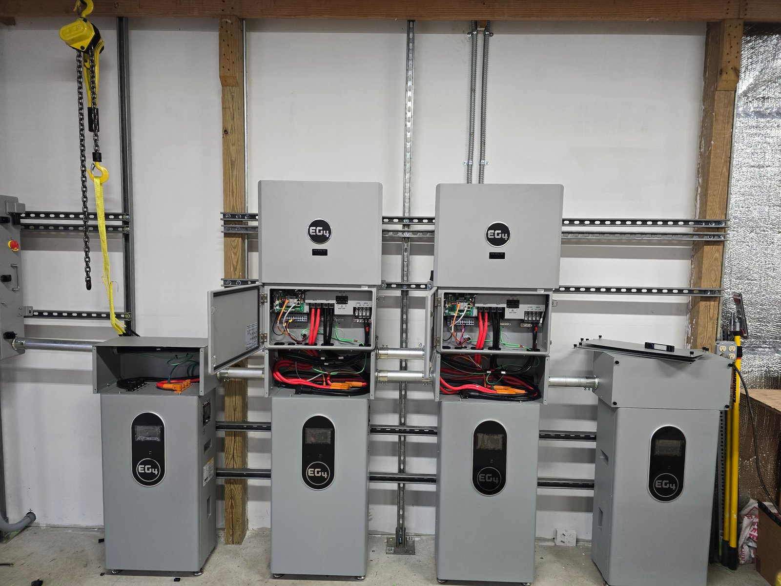 EG4 inverters and battery storage system installed by Geib's Electric