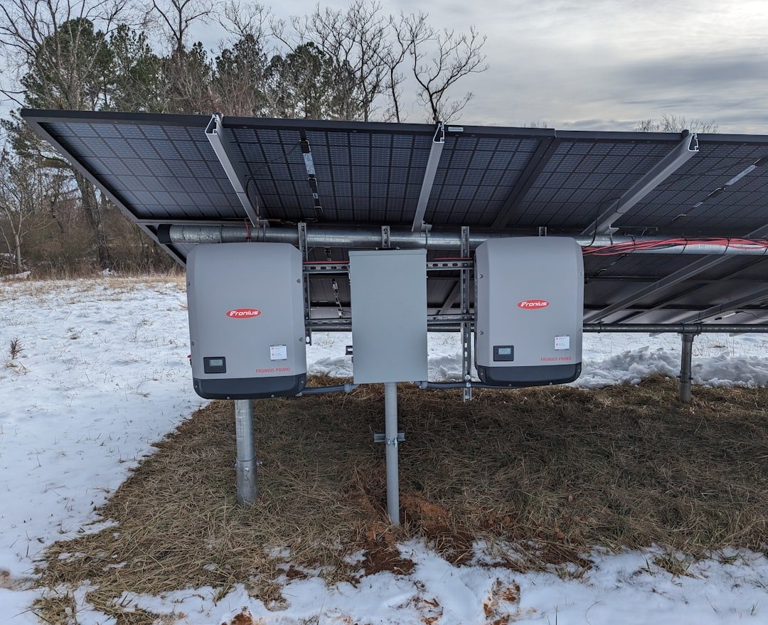 Ground-mount solar array with string inverters